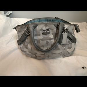 COACH gray satchel crossbody